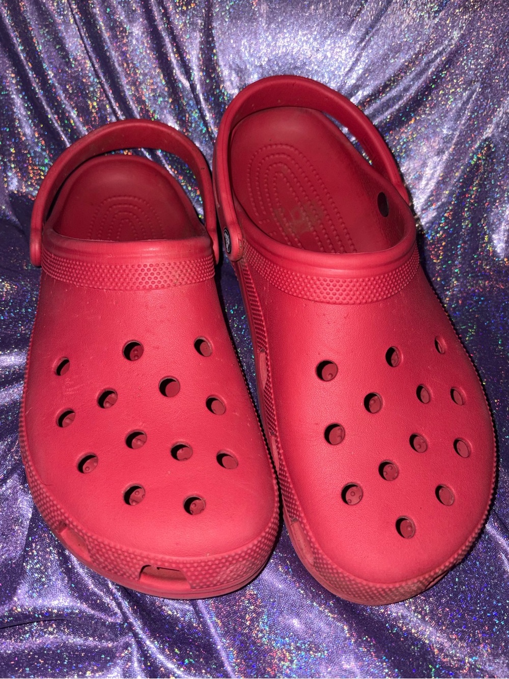 Mens Red Crocs - Picture 5 of 11